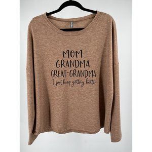 Oversized Ladies Mom Grandma & Great-Grandma Sweatshirt Size Large